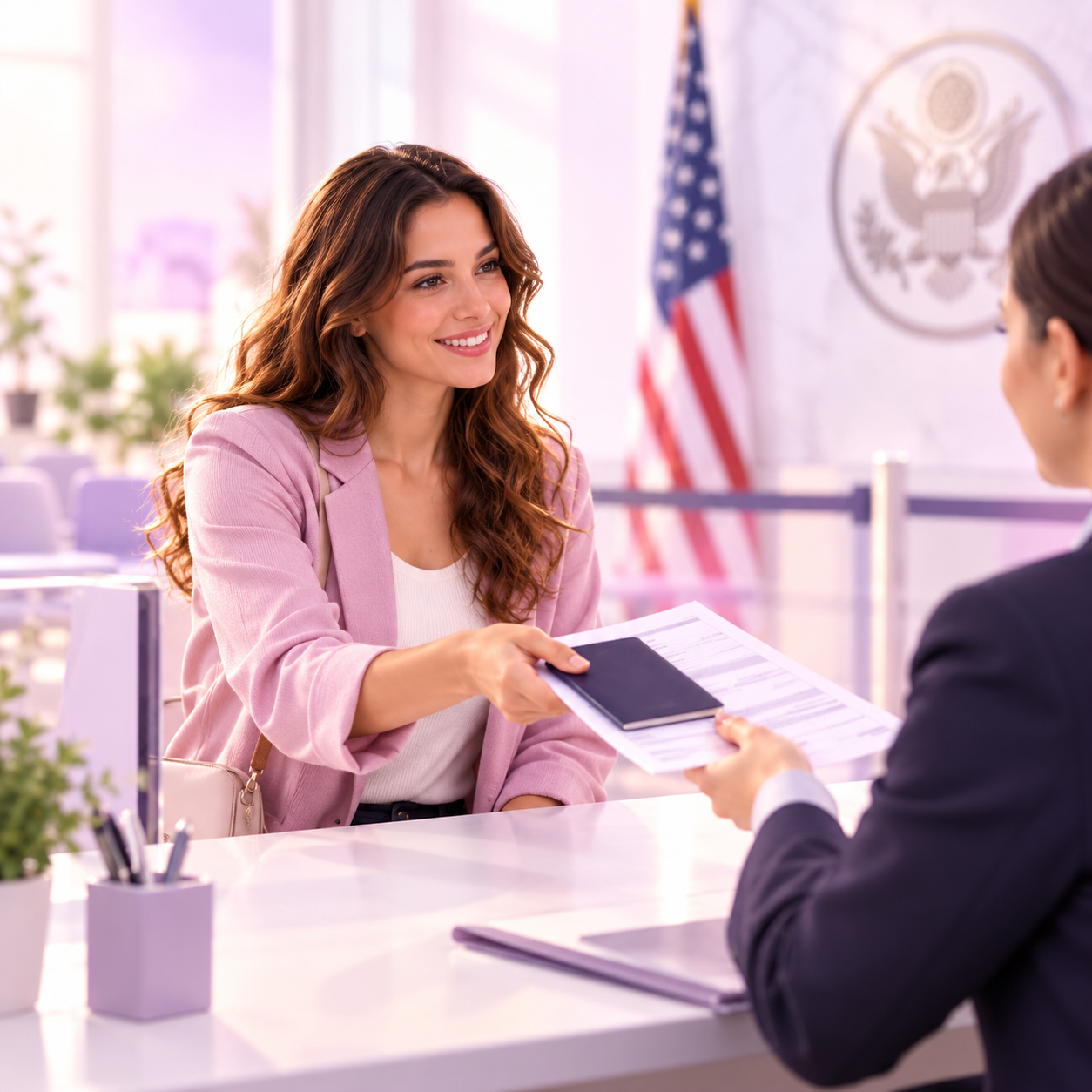 Entrevista con un oficial consular
