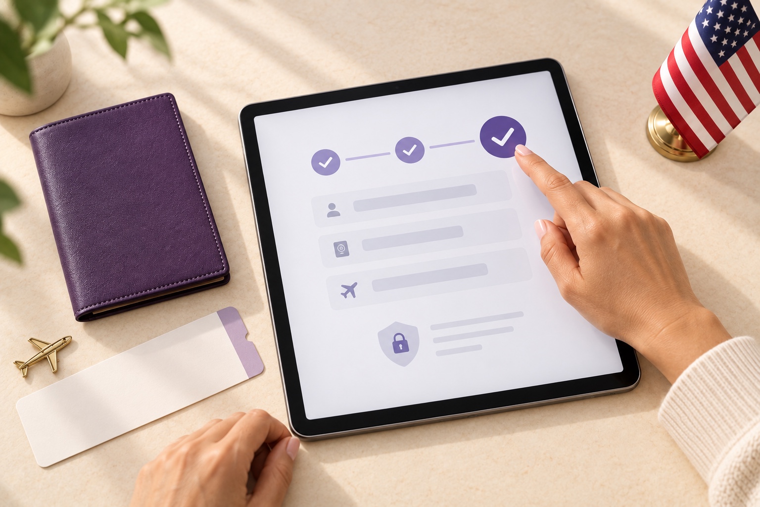 Formulario digital para gestionar una autorización ESTA